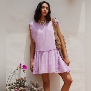 Free People Short and Sweet Tunic in Lilac - NEW! (L)